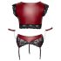 Cottelli Bondage Plus Size - koronkowy komplet bielizny (czerwony)