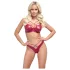 Cottelli Party - komplet bielizny błyszczący - czerwony - 85B/L