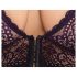 Cottelli Plus Size - przezroczysty zestaw biustonoszy (fioletowy)
