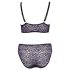Cottelli Plus Size - przezroczysty zestaw biustonoszy (fioletowy)