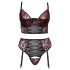 Cottelli Plus Size – zestaw biustonosza (czerwony)