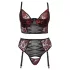 Cottelli Plus Size - regulowany komplet biustonosza (czerwony)