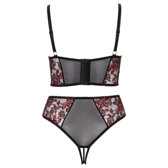 Cottelli Plus Size - komplet biustonoszy (czerwony)