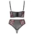Cottelli Plus Size - regulowany komplet biustonosza (czerwony)