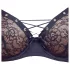 Cottelli Party - komplet bielizny - stanik wiązany - czarny - 85C/L