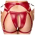 Cottelli Bondage - lśniący stanik i kajdanki (czerwony) - L