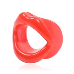 Ida Leather - knebel z otwartymi ustami (czerwony)