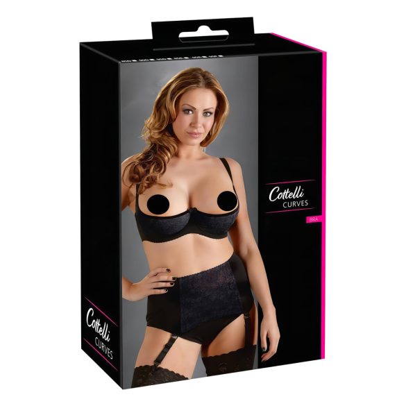 Cottelli Plus Size - biustonosz push-up (czarny)