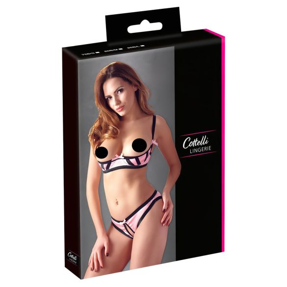 Cottelli - Zestaw podnoszący biust w paski - 80B/M
