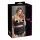 Cottelli Plus Size - biustonosz unoszący piersi z paskami i kółkami (czarny) - 95E