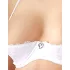 Cottelli - biustonosz typu open bra z koronką i sznurowaniem - biały - 85C/L