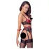 Cottelli Bondage - Matowy, koronkowy biustonosz typu push-up (czerwony) - M
