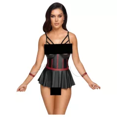   Cottelli Bondage - błyszczący zestaw i kajdanki na ręce (czarne)