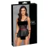 Cottelli Bondage - zestaw erotyczny z kajdankami - błyszczący - czarny - 80B/M