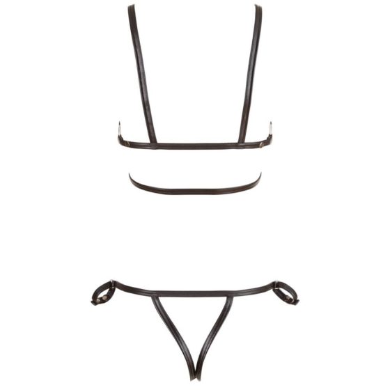 Cottelli Bondage - bikini z błyszczącymi ozdobami (czarny)