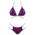 Obsessive Balitta - błyszczące bikini na szyję (fioletowe)