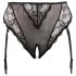 Cottelli Plus Size - koronkowe majteczki z pasem (czarne)