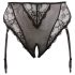 Cottelli Plus Size - koronkowe majteczki z pasem (czarne)
