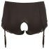 Cottelli Plus Size - Majtki z otwartym krokiem i pasem do pończoch (czarne)