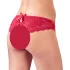 Cottelli - figlarne majtki z kokardką - otwarte - czerwone - XL