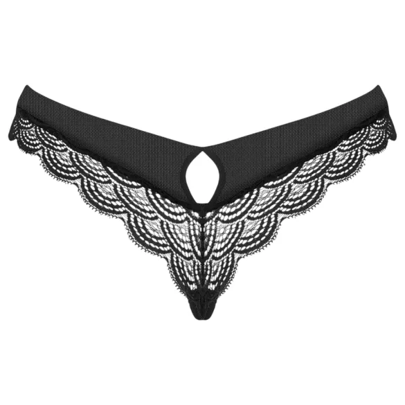 Obsessive Chemeris - stringi damskie - koronka - czarne - XL/XXL