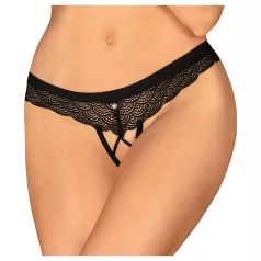 Obsessive Chemeris - otwarte stringi (czarne) - M/L