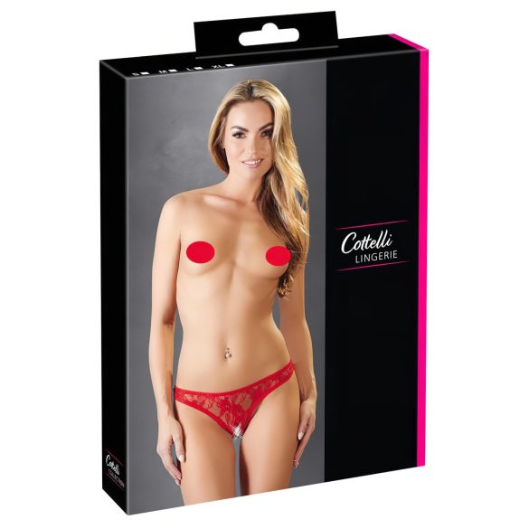 Cottelli - Koronkowe stringi miłosne (czerwone) - XL
