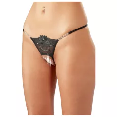 Cottelli - błyszczący kwiat - otwarte stringi - M/L