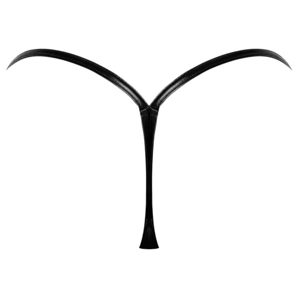 Noir - stringi damskie - połysk - czarne