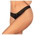 Obsessive Latinesa - czarne stringi z otwartym krokiem - M/L