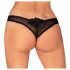 Obsessive Latinesa - czarne stringi z otwartym krokiem - M/L