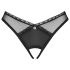 Obsessive Latinesa - czarne stringi z otwartym krokiem - M/L