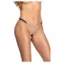 Cottelli - string otwarty - srebrna ozdoba - czarny (S-L)