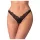 Obsessive - stringi koronkowe transparentne - czarne - L/XL