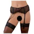 Cottelli - pas do pończoch basic - czarny - XXL