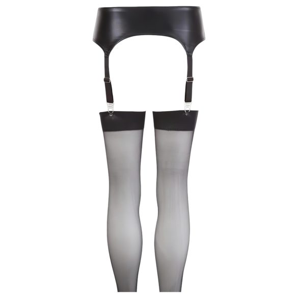 NO:XQSE - Komplet z pasem do pończoch - błyszczący efekt