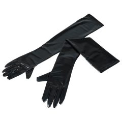 Cottelli - Długie, błyszczące rękawiczki (czarne)