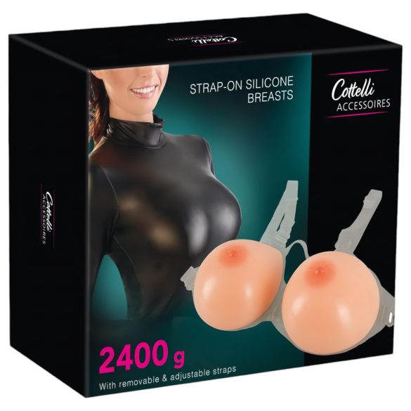 Cottelli - silikonowe push-up piersi przypinane (2x1200g)