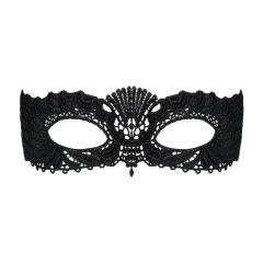 Obsessive - haftowana maska wenecka (czarna)
