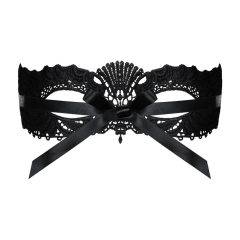 Obsessive - haftowana maska wenecka (czarna)