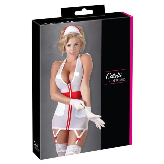 Cottelli - Sukienka pielęgniarska z szelkami - XL