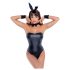 Cottelli Bunny - błyszczący, seksowny kostium króliczka (5 częściowy) - M