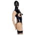 Bad Kitty - body otwarte kroki i piersi + maska na usta - czarne - L