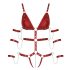 Bad Kitty - obcisłe czerwone body z ćwiekami