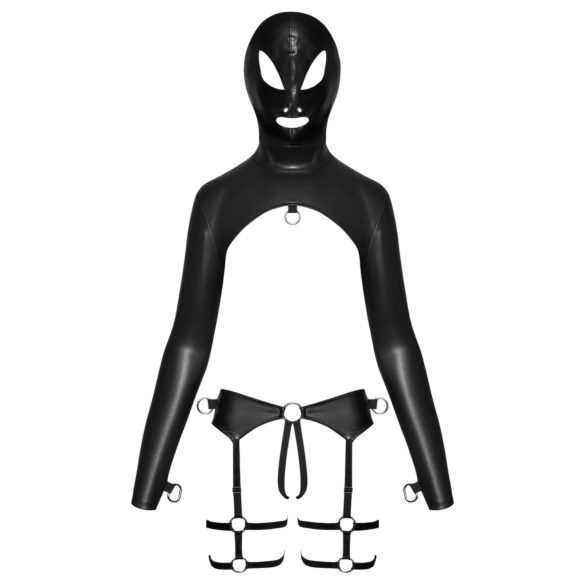 Bad Kitty - zestaw bielizny BDSM - czarny - L