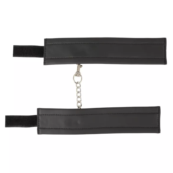 Vegan Fetish - kajdanki na nadgarstki - krótki łańcuch - czarne