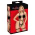 Bad Kitty - otwarte body z paskami (czarne)