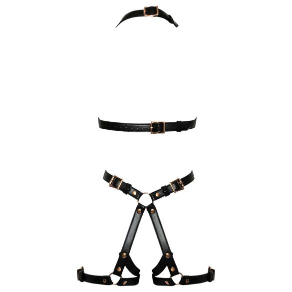 Bad Kitty - otwarte body z paskami - czarne