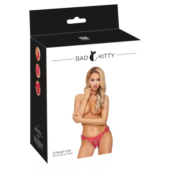 Bad Kitty - do dolnych zabawek na pasku (czerwony)