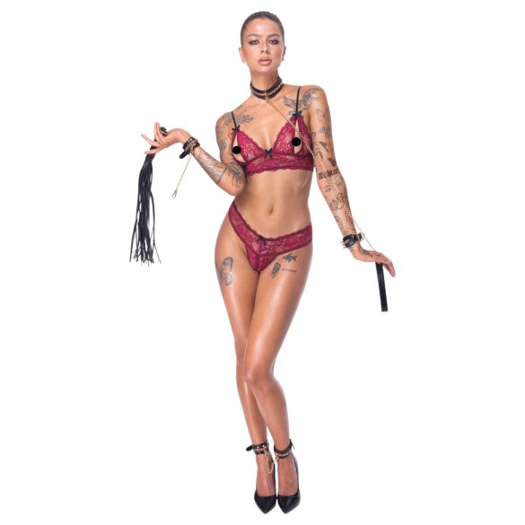 Bad Kitty - zestaw do bondage 6-częściowy - czarny